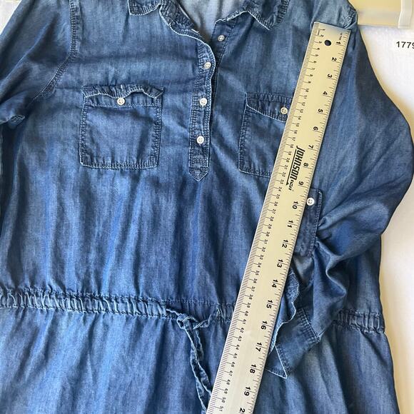 Gloria Vanderbilt Women’s 3/4 Sleeve Knee Length Soft Denim Dress size M, Blue - Picture 6 of 13